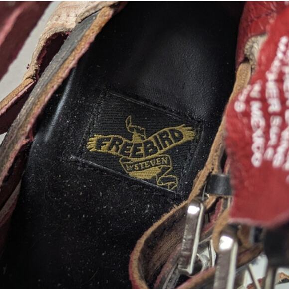 FREEBIRD by Steven Belgium taupe leather Western Ankle boots booties 11 - Picture 3 of 14